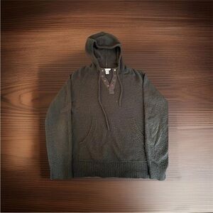 Urban Outfitters Standard Cloth Knit Hoodie Sweater Men’s S Wool Blend Black